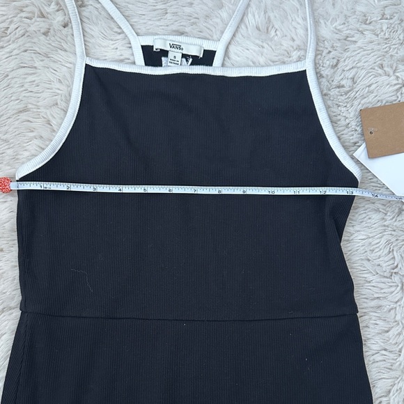 NWT Vans Caleb Ribbed Mini Dress with Contrast Trim - Black/White Size Small - Picture 7 of 11